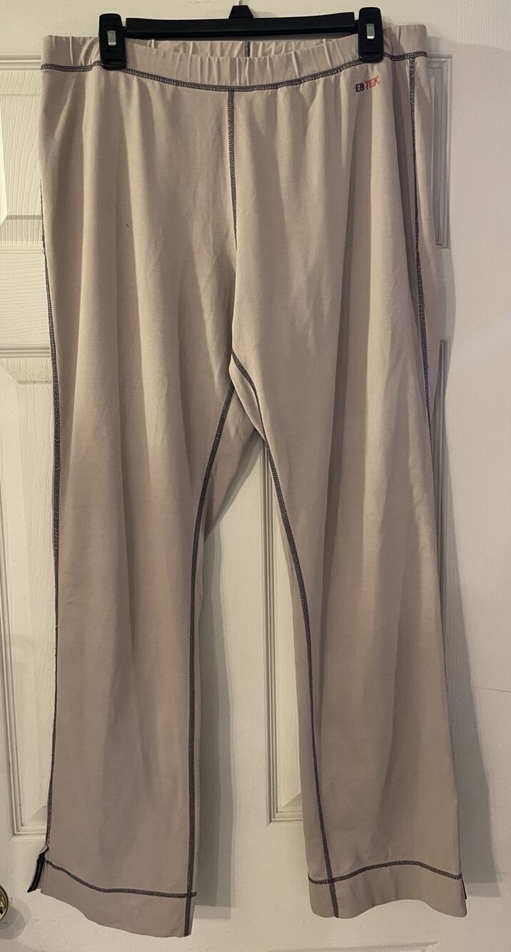 VTG Eddie Bauer EBTek Lightweight Hiking Travel Guide Outdoor Pants, Beige Sz L